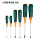 綠林（GREENER）螺絲刀套裝6件十字一字強磁性6*100mm、5*75mm、3*75mm 螺絲刀6件套