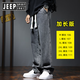 JEEP SPIRIT加長(zhǎng)版男褲冬季加絨加厚190牛仔褲子115青少年高個(gè)子 【加長(zhǎng)版】深灰666 不加絨 XL XL 140-160斤
