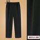 桓黎媽媽裝褲子春秋夏季休閑老年人衣服中老年女褲奶奶裝寬松直筒褲 純黑-九分褲 3XL 建議120-135斤