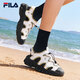 FILA 斐樂官方女鞋復古運動涼鞋貓爪涼鞋溯溪沙灘鞋子 雪白/苔蘚綠色-SM 36.5