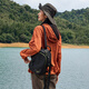 FOUVOR休閑雙肩包女2025新款時尚輕便旅行包戶外運動牛津布旅游小背包夏 黑色（小款）
