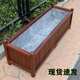晶琳防腐木花箱特大長(cháng)方形花盆陽(yáng)臺種菜盆碳化實(shí)木柵欄種植箱加厚花槽 外徑長(cháng)寬高100*40*40cm