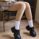 Meinaidiao大碼光腿神器雙層打底褲秋冬加絨打底襪加厚連褲襪加肥加大200斤 光腿淺膚【大碼130斤到200斤】 200克薄絨（踩腳）【5到20度】