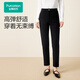 全棉時(shí)代（PurCotton）秋季女士針織九分直筒褲 黑色 M 160
