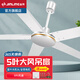 金羚工業(yè)吊扇56吋大風(fēng)力大吊扇吊電風(fēng)扇家用商用餐廳吊掛式掉扇電扇電機(jī)純銅 56寸-95W(5葉大機(jī)頭)白色