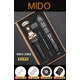 美度（MIDO）表帶真皮原裝領(lǐng)航者貝倫賽麗MIDO指揮官舵手布魯納手表帶男女 黑皮+玫瑰金蝴蝶扣 22mm皮帶寬度