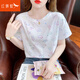 紅蜻蜓 2025年純棉短袖t恤女潮春夏季女裝新款韓版印花短袖女上衣T恤 白色 M