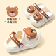 豬爸爸兒童拖鞋女孩寶寶夏季室內防滑男童洗澡沙灘小兔子洞洞鞋米咖140