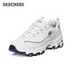斯凱奇（Skechers）女鞋小白熊女士休閑鞋子厚底增高百搭運(yùn)動(dòng)軟底老爹鞋女99999863 白色/海軍藍(lán)色/WNV 37