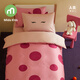 銘都寶貝兒童四件套60支純棉貢緞女童床上用品三件套全棉被套床單 甜豆貓 甜豆貓 60支 1.5/1.8m 床單款 四件套200*230cm
