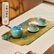 朱炳仁銅  上春山茶禮套裝 紫銅壺手工銅壺養(yǎng)生茶壺 禮贈 上春山茶禮套裝