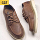 卡特（CAT）男鞋秋冬新款真皮工裝鞋高幫馬丁靴短靴春夏男鞋休閑 低幫棕色 (150mm) 44