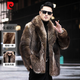皮爾卡丹（pierre cardin）男士皮草冬季中長(cháng)款進(jìn)口狐貍毛皮毛一體貂皮大衣外套貂絨加厚潮 三色貂 XL 【建議122-140斤】