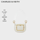CHARLES&KEITH质感链条饰果冻透明斜挎马鞍包包女包女士CK2-80270686 White白色 S