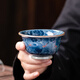 陶福德景德鎮(zhèn)柴窯青花陶瓷主人杯滿工手繪魚(yú)兒壓手杯男女高端中式品茗杯 手繪柴窯-魚(yú)兒壓手杯 80ml 1只