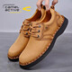 駱駝動(dòng)感（camel active）皮鞋男鞋春季真皮大頭皮鞋男透氣低幫工裝鞋爸爸戶(hù)外馬丁鞋 淺棕色（頭層牛皮）系帶版2 41