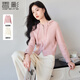 香影連帽粉色針織開(kāi)衫女2025秋冬新款寬松拉鏈軟糯慵懶風(fēng)毛衣外套 粉紅 L