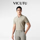 威可多（VICUTU）【智行Polo】男士商務(wù)短袖T恤散熱保羅衫米色175/96B