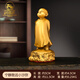 銅瑞祥銅小和尚擺件純銅寧靜致遠(yuǎn)小沙彌背手而立小佛像禪意家居面擺件 小和尚 5*4.5*11.5cm