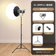 YONGEER SL200直播球形補光燈LED常亮燈兒童拍照美妝口播服裝打光燈柔光攝影燈直播設備全套 SL-200Pro+65cm柔光球