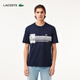 LACOSTE法國鱷魚(yú)男裝法國制造時(shí)尚潮流百搭印花純棉舒適短袖T恤|TH9426 166/藏青色 M 3 /170