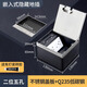 德力西（DELIXI）嵌入式地插隱形不銹鋼茶幾防水嵌入隱藏式超薄純平網(wǎng)線地板面插座 【十孔】方形（130*130*85mm）