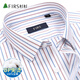 杉杉（FIRS）【100支DP免燙】長(cháng)袖襯衫男純棉高端全棉商務(wù)休閑襯衣 紅條紋 41