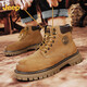 Jeep吉普男靴秋冬季復古馬丁靴中筒大黃靴戶(hù)外運動(dòng)工裝靴英倫休閑鞋男
