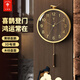 北極星新中式鐘表掛鐘客廳2025新款石英鐘大氣喜鵲裝飾時(shí)鐘表掛墻 無(wú)需調時(shí)-智能機芯 金色全數字 14英寸 33.5厘米
