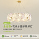 豪盛特客廳吊燈法式奶油風(fēng)水晶花瓣餐廳燈復(fù)古輕奢臥室鄉(xiāng)村田園大廳主燈 粉色玻璃【單層】60CM全光譜三色
