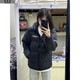 詩(shī)丹蕊美式印花黑色連帽棉服外套女學(xué)生冬季新款加厚保暖顯瘦棉襖上衣潮 棉服黑色 均碼【可備注碼數】