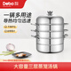 Debo 德鉑不銹鋼蒸鍋蒸籠湯鍋三層大容量明火電磁爐通用 三層蒸鍋 3層 28cm