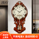 漢時(shí)（Hense）歐式鐘表掛鐘客廳大號(hào)時(shí)鐘創(chuàng)意擺鐘藝術(shù)掛表時(shí)尚壁鐘石英鐘表HP07 棕色中號(hào)（電波機(jī)芯）