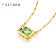 謝瑞麟（TSL）18K金項鏈橄欖石綠碧璽方塊鎖骨鏈BD331-BD332 BD331-橄欖石 