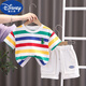 迪士尼（Disney）品牌嬰兒夏裝男寶寶兩件套分體夏季薄款短袖套裝夏天衣服洋氣衣服 刺繡龍?zhí)籽b 100cm