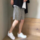 倉(cāng)石一樹 KAZUKI KURAISHI倉(cāng)石一樹休閑短褲男高端潮牌2025夏季新款潮流帥氣百搭五分運(yùn)動(dòng)褲 條紋 XL
