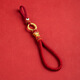 芠拉國風(fēng)掛件掛繩財神車(chē)鑰匙扣精品吊墜牢固純手工掛飾指環(huán)扣手繩 喜樂(lè )紅 A11-101