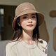 歐凡迪遮陽(yáng)防曬帽子女春秋薄款2024新款顯臉小漁夫帽夏季時(shí)尚洋氣太陽(yáng)帽 亞麻色 均碼可調節