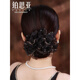 蕉京頭花女2024款高級感鉑思亞超大號黑色蓬松發(fā)繩女新款花苞頭繩高彈 鉑思亞：金邊閃鉆發(fā)圈