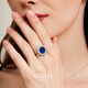 HKHL 【附證書(shū)】925純銀矢車(chē)菊藍寶石戒指女款指環(huán)輕奢新年禮物送女友 【港度17-18號】3克拉藍寶石戒指