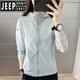 JEEP SPIRIT2024新款冰絲防曬衣女夏季外套時(shí)尚皮膚戶(hù)外透氣皮膚風(fēng)衣 冰藍【冰絲面料】 2XL