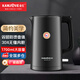 金灶（KAMJOVE）1.7L大容量無縫內(nèi)膽電熱水壺?zé)畨仉p層隔熱防燙快速壺開水壺 E-18 1.7L 寶石黑