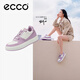 愛(ài)步（ECCO）板鞋女 倪妮同款增高厚底輕盈透氣百搭拼色休閑鞋 街頭ACE856823 薰衣草紫/灰白色85682361091 37