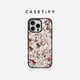 CASETIFY 復(fù)古花卉 適用于iPhone16 Pro/Max 手機(jī)殼 透明黑框 iPhone 16 Pro Max