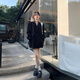 GARNUO黑色小西裝外套女2025早春秋季新款小個子高級感寬松休閑西服套裝 黑色【西服】 XS【80-100斤】