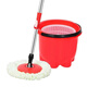 拖把家用一拖凈免手洗2023新款瓷磚單桶拖把家用手壓旋轉甩干脫水 紅色+塑籃+塑盤(pán)+桿+2頭