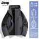 JEEP SPIRIT吉普沖鋒衣男士秋冬季三合一女款情侶防風(fēng)防水加厚登山服旅行外套 深灰／黑色【兩件套,抓絨內膽三合一】 2XL【男女同款，140-160斤】（升級）