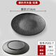 恩壽溯磨砂巖紋盤(pán)子感大號(hào)西餐盤(pán)牛排盤(pán)圓盤(pán)商用餐具 磨砂黑--石紋淺盤(pán) 7英寸