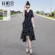 絲柏舍不規(guī)則碎花裙2024夏裝新款女裝V領(lǐng)小個(gè)子寬松連衣裙
