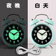可充電夜光小鬧鐘學(xué)生用超大聲 家用床頭臥室鬧鈴宿舍客廳時鐘 綠色 四寸金屬+夜燈+夜光+充電款+充電